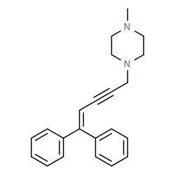 ChemSpider 2D Image | 1-(5,5-Diphenyl-4-penten-2-yn-1-yl)-4-methylpiperazine | C22H24N2