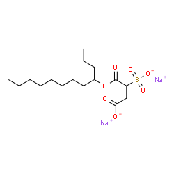 ChemSpider 2D Image | Disodium 4-(4-dodecanyloxy)-4-oxo-3-sulfonatobutanoate | C16H28Na2O7S