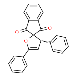 ChemSpider 2D Image | (3S)-3,5-Diphenyl-3H-spiro[furan-2,2'-indene]-1',3'-dione | C24H16O3