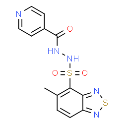 ChemSpider 2D Image | N'-[(5-Methyl-2,1,3-benzothiadiazol-4-yl)sulfonyl]isonicotinohydrazide | C13H11N5O3S2