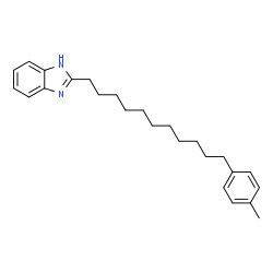ChemSpider 2D Image | 2-[11-(4-Methylphenyl)undecyl]-1H-benzimidazole | C25H34N2