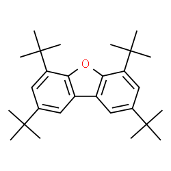 ChemSpider 2D Image | 2,4,6,8-Tetra-tert-butyldibenzo[b,d]furan | C28H40O