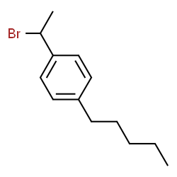 ChemSpider 2D Image | 1-(1-Bromoethyl)-4-pentylbenzene | C13H19Br