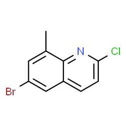 ChemSpider 2D Image | 6-Bromo-2-chloro-8-methylquinoline | C10H7BrClN