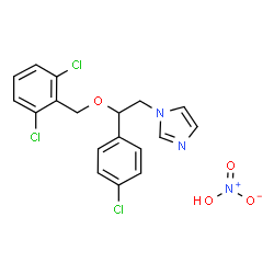 ChemSpider 2D Image | Orconazole nitrate | C18H16Cl3N3O4