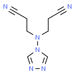 ChemSpider 2D Image | 3,3'-(4H-1,2,4-Triazol-4-ylimino)dipropanenitrile | C8H10N6