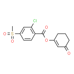 ChemSpider 2D Image | 3-Oxo-1-cyclohexen-1-yl 2-chloro-4-(methylsulfonyl)benzoate | C14H13ClO5S