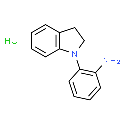 ChemSpider 2D Image | 2-(2,3-Dihydro-1H-indol-1-yl)aniline hydrochloride (1:1) | C14H15ClN2