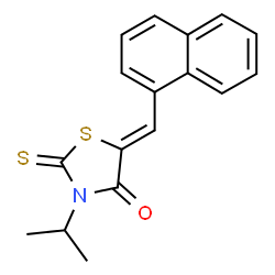 ChemSpider 2D Image | (5Z)-3-Isopropyl-5-(1-naphthylmethylene)-2-thioxo-1,3-thiazolidin-4-one | C17H15NOS2