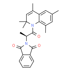 ChemSpider 2D Image | 2-[(2S)-1-Oxo-1-(2,2,4,6,8-pentamethyl-1(2H)-quinolinyl)-2-propanyl]-1H-isoindole-1,3(2H)-dione | C25H26N2O3