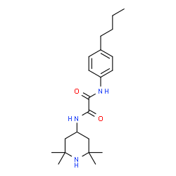 ChemSpider 2D Image | N-(4-Butylphenyl)-N'-(2,2,6,6-tetramethyl-4-piperidinyl)ethanediamide | C21H33N3O2
