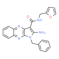 ChemSpider 2D Image | 2-Amino-1-benzyl-N-(2-furylmethyl)-1H-pyrrolo[2,3-b]quinoxaline-3-carboxamide | C23H19N5O2
