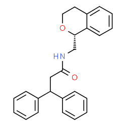 ChemSpider 2D Image | N-[(1R)-3,4-Dihydro-1H-isochromen-1-ylmethyl]-3,3-diphenylpropanamide | C25H25NO2