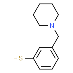 ChemSpider 2D Image | 3-(1-Piperidinylmethyl)benzenethiol | C12H17NS