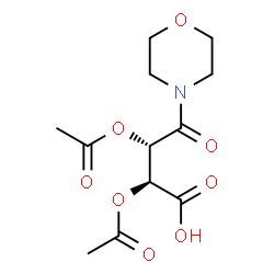 ChemSpider 2D Image | (2S,3S)-2,3-Diacetoxy-4-(4-morpholinyl)-4-oxobutanoic acid | C12H17NO8