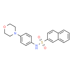 ChemSpider 2D Image | N-[4-(4-Morpholinyl)phenyl]-2-naphthalenesulfonamide | C20H20N2O3S