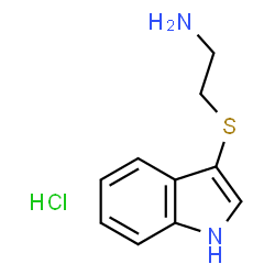 ChemSpider 2D Image | 2-(1H-indol-3-ylsulfanyl)ethanamine hydrochloride | C10H13ClN2S