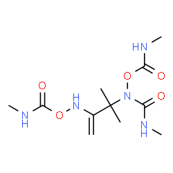ChemSpider 2D Image | 3-Methyl-1-[(methylcarbamoyl)oxy]-1-(2-methyl-3-{[(methylcarbamoyl)oxy]amino}-3-buten-2-yl)urea | C11H21N5O5