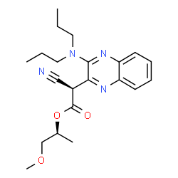 ChemSpider 2D Image | (2S)-1-Methoxy-2-propanyl (2R)-cyano[3-(dipropylamino)-2-quinoxalinyl]acetate | C21H28N4O3