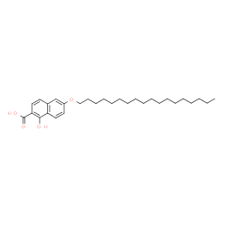 ChemSpider 2D Image | 1-Hydroxy-6-(octadecyloxy)-2-naphthoic acid | C29H44O4