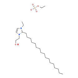 ChemSpider 2D Image | 1-Ethyl-2-heptadecyl-3-(2-hydroxyethyl)-1H-imidazol-3-ium ethyl sulfate | C26H52N2O5S