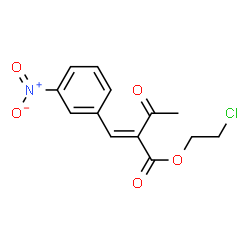 ChemSpider 2D Image | 2-Chloroethyl (2E)-2-(3-nitrobenzylidene)-3-oxobutanoate | C13H12ClNO5