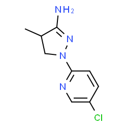 ChemSpider 2D Image | 1-(5-Chloro-2-pyridinyl)-4-methyl-4,5-dihydro-1H-pyrazol-3-amine | C9H11ClN4
