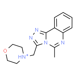 ChemSpider 2D Image | 4-[(5-Methyl[1,2,4]triazolo[4,3-c]quinazolin-3-yl)methyl]morpholin-4-ium | C15H18N5O