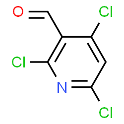 ChemSpider 2D Image | 2,4,6-Trichloronicotinaldehyde | C6H2Cl3NO