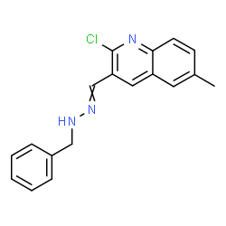 ChemSpider 2D Image | 3-[(Benzylhydrazono)methyl]-2-chloro-6-methylquinoline | C18H16ClN3