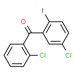 ChemSpider 2D Image | (5-Chloro-2-iodophenyl)(2-chlorophenyl)methanone | C13H7Cl2IO