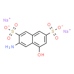 ChemSpider 2D Image | Disodium 3-amino-5-hydroxy-2,7-naphthalenedisulfonate | C10H7NNa2O7S2