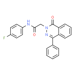 ChemSpider 2D Image | N-(4-Fluorophenyl)-2-(1-oxo-4-phenyl-2(1H)-phthalazinyl)acetamide | C22H16FN3O2