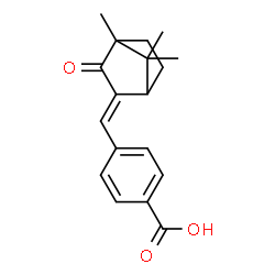 ChemSpider 2D Image | 4-[(E)-(4,7,7-Trimethyl-3-oxobicyclo[2.2.1]hept-2-ylidene)methyl]benzoic acid | C18H20O3