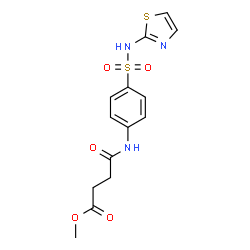 ChemSpider 2D Image | Methyl 4-oxo-4-{[4-(1,3-thiazol-2-ylsulfamoyl)phenyl]amino}butanoate | C14H15N3O5S2