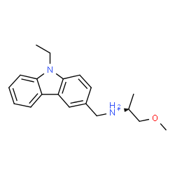 ChemSpider 2D Image | (2R)-N-[(9-Ethyl-9H-carbazol-3-yl)methyl]-1-methoxy-2-propanaminium | C19H25N2O