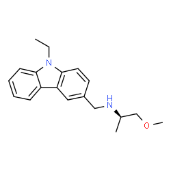 ChemSpider 2D Image | (2R)-N-[(9-Ethyl-9H-carbazol-3-yl)methyl]-1-methoxy-2-propanamine | C19H24N2O