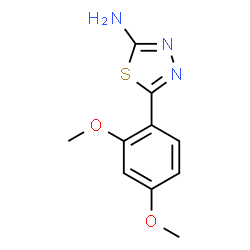 ChemSpider 2D Image | 5-(2,4-Dimethoxyphenyl)-1,3,4-thiadiazol-2-amine | C10H11N3O2S
