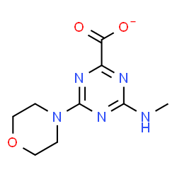 ChemSpider 2D Image | 4-(Methylamino)-6-(4-morpholinyl)-1,3,5-triazine-2-carboxylate | C9H12N5O3