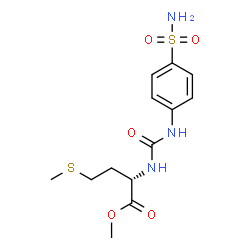 ChemSpider 2D Image | Methyl N-[(4-sulfamoylphenyl)carbamoyl]-L-methioninate | C13H19N3O5S2