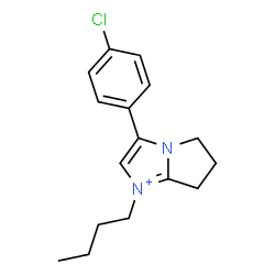 ChemSpider 2D Image | 1-Butyl-3-(4-chlorophenyl)-6,7-dihydro-5H-pyrrolo[1,2-a]imidazol-1-ium | C16H20ClN2
