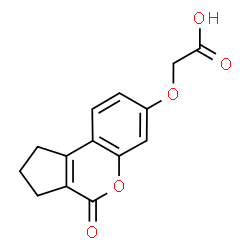 ChemSpider 2D Image | [(4-Oxo-1,2,3,4-tetrahydrocyclopenta[c]chromen-7-yl)oxy]acetic acid | C14H12O5