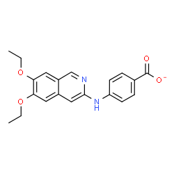 ChemSpider 2D Image | 4-[(6,7-Diethoxy-3-isoquinolinyl)amino]benzoate | C20H19N2O4
