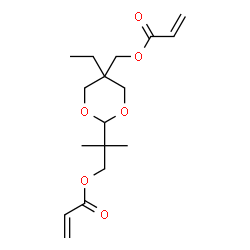 ChemSpider 2D Image | 5-Ethyl-5-(hydroxymethyl)-b,b-dimethyl-1,3-dioxane-2-ethanol diacrylate | C17H26O6