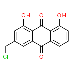 ChemSpider 2D Image | 3-(Chloromethyl)-1,8-dihydroxy-9,10-anthraquinone | C15H9ClO4