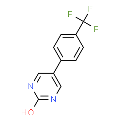 ChemSpider 2D Image | 5-[4-(Trifluoromethyl)phenyl]-2(1H)-pyrimidinone | C11H7F3N2O