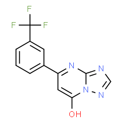 ChemSpider 2D Image | 5-[3-(Trifluoromethyl)phenyl][1,2,4]triazolo[1,5-a]pyrimidin-7-ol | C12H7F3N4O