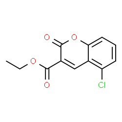 ChemSpider 2D Image | Ethyl 5-chloro-2-oxo-2H-chromene-3-carboxylate | C12H9ClO4