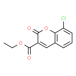 ChemSpider 2D Image | Ethyl 8-chloro-2-oxo-2H-chromene-3-carboxylate | C12H9ClO4