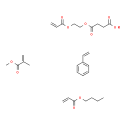 ChemSpider 2D Image | butyl prop-2-enoate; methyl 2-methylprop-2-enoate; 4-oxo-4-(2-prop-2-enoyloxyethoxy)butanoic acid; styrene | C29H40O10